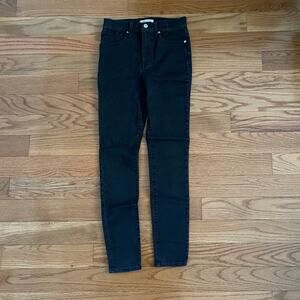 Madewell 11" High-Rise Skinny Jeans Womens 26 Lunar Wash Black Denim AA903